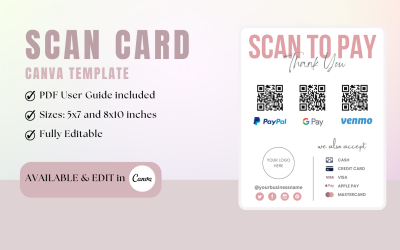 Scan to Pay Card Design Canva Template