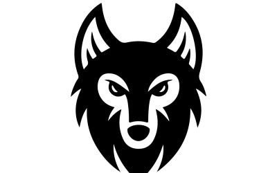 A black wolf vector illustration