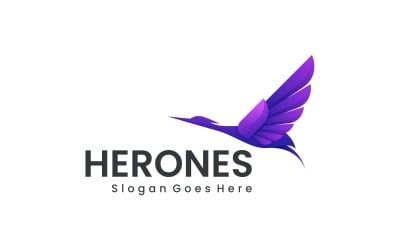 Design del logo moderno sfumato dell&amp;#39;airone 324