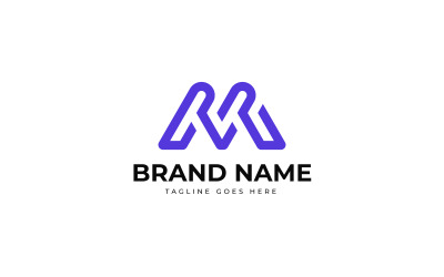 initial Letter M monogram logo design template