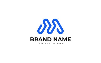 initial Letter M monogram logo design