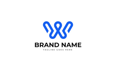 initial Letter W logo monogram design template