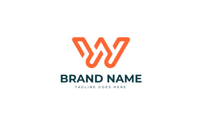initial Letter W monogram logo design template
