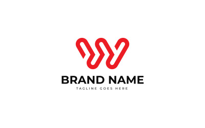 initial Letter W monogram logo design