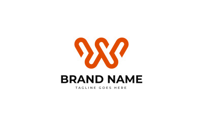 initial W Letter monogram logo design