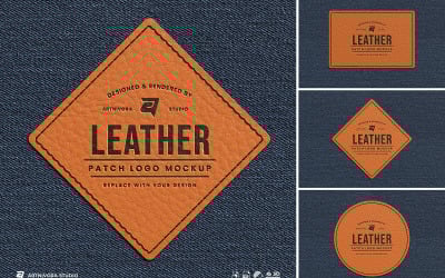 Leather Patch Logo Mockup Design