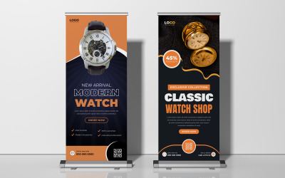 Nowoczesny stojak na zegarki Roll Up Standee Ver-2