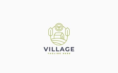 Village House Logo Template Design