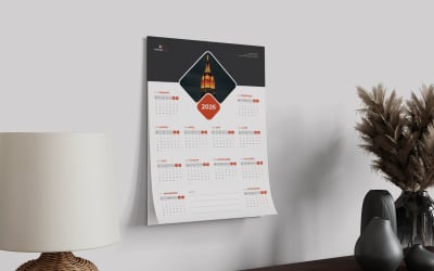 Wall Calendar 2026 Template Fully editable file