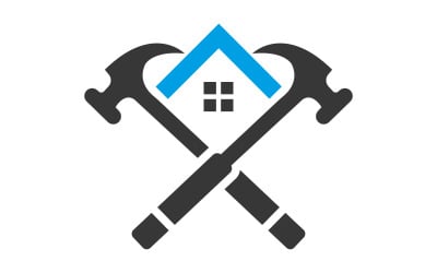 House Tool Hammer Logo Design for Construction and Repair Business icon