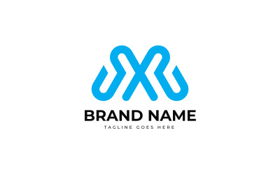 initial Letter M or MX monogram logo design