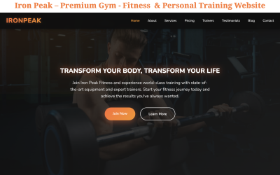 Iron Peak – Gezondheid, sportschool &amp;amp; fitnesscentrum - Personal trainer - HTML5-sjabloon