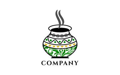 Modello di progettazione del logo del ristorante Food Pot