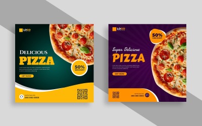Post sui social media di Delicious Pizza Ver-2