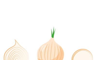 Premium-Logo „Goldene Zwiebel“, isolierte Vorlage