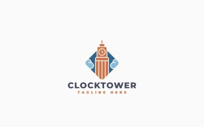 Clock Tower Logo Template Design
