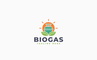 Eco Biogas Logo Template Design