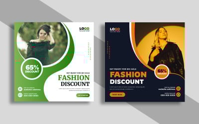 Moda İndirimi Sosyal Medya Gönderi Tasarımı Versiyon 2