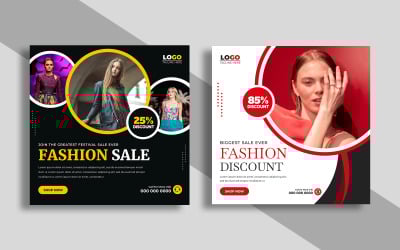 Moda İndirimi Sosyal Medya Gönderi Tasarımı Versiyon 3