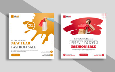 Moda İndirimi Sosyal Medya Gönderi Tasarımı Versiyon 5