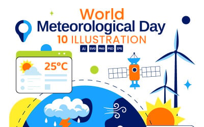 10 Illustration för Världsmeteorologiska dagen