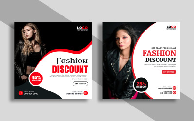 Moda İndirimi Sosyal Medya Gönderi Tasarımı Versiyon 1