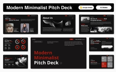Modelo de apresentação minimalista moderno para Google Slides