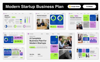 Modern Startup Business Plan Google Slides Template