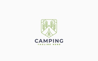 Sjabloonontwerp voor een logo voor natuurverkenning