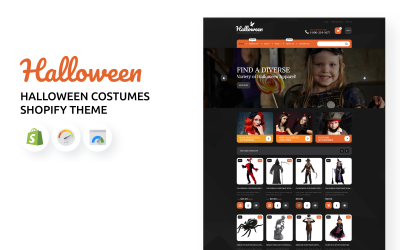 Halloween jelmezek Shopify téma