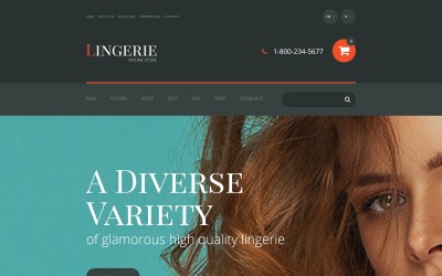 "Lingerie" - адаптивний OpenCart шаблон №55700