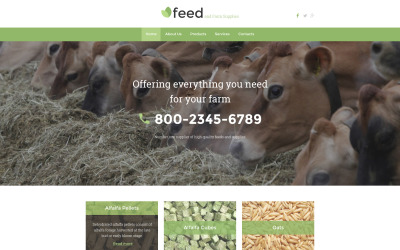 Modelo de site responsivo de fazenda