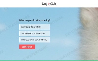 Plantilla de página de destino receptiva para perros
