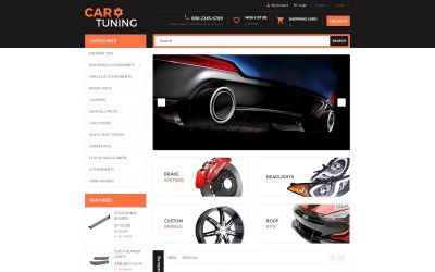 Plantilla OpenCart de personalización de automóviles