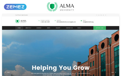 Responsivt ALMA - University Multipage HTML Hemsidemall #55755