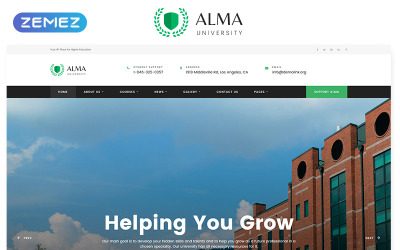 Responsywny szablon strony www ALMA - University Multipage HTML #55755