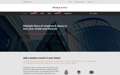 Shopify Theme namens "Windows and Doors Store" #55741