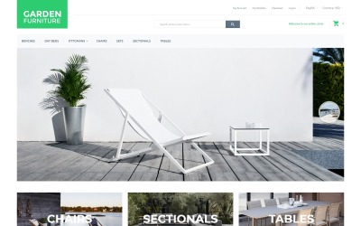 Тема для Magento садовой мебели