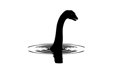 Elegant swan silhouette with graceful neck creating water ripples isolated on white background