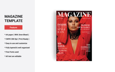 Fashion &amp;amp; Beauty Magazine template – Modern Lifestyle Editorial Layout
