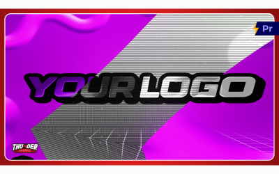 3D Abstract Glitch Logo Reveal | Motion Graphics Template