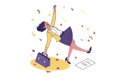 Isometric office worker checking time on wristwatch