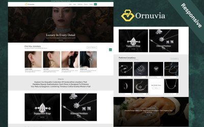 Ornuvia – Plantilla web HTML multipágina para joyería de lujo