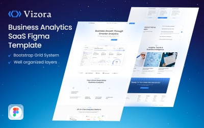 Vizora - Business Analytics SaaS Figma Template