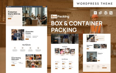 Box Packing - Servizi di imballaggio e scatole per traslochi Tema WordPress Elementor