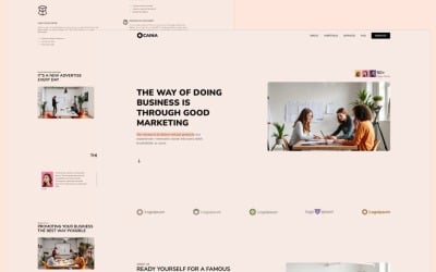 Caina - Pagina di destinazione dell&amp;#39;agenzia HTML 5