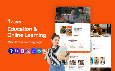 Edutra - Online oktatási és tanulási többcélú WordPress Elementor sablon