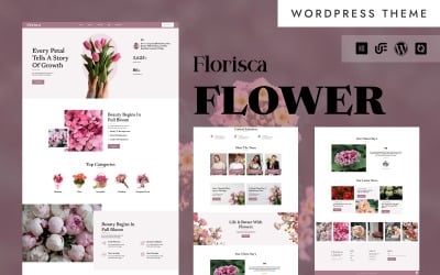 Florisca - Thème WordPress Elementor pour plantes, fleurs, bouquets de saison et décoration