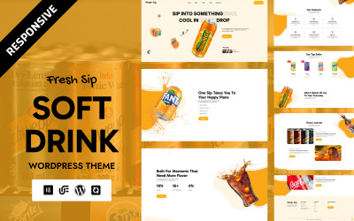 Fresh Sip - Prezentace značek nealkoholických nápojů WooCommerce WordPress Elementor šablona