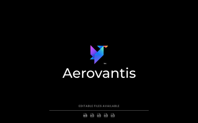 Gradient Modern Origami Bird Logo Design 2345